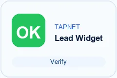 Small TAPNET Lead Widget contact verification thumbnail.