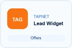 Small TAPNET Lead Widget offers thumbnail.