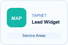 Small TAPNET Lead Widget service areas thumbnail.