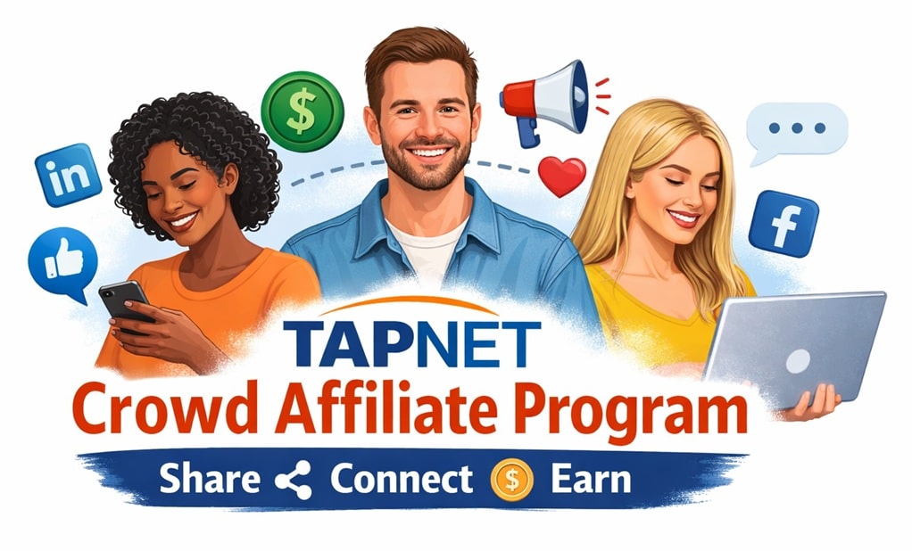 TAPNET Crowd Affiliate Share Connect Earn