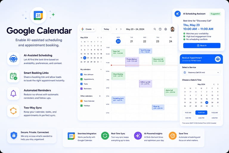 Enable AI-assisted scheduling and appointment booking
