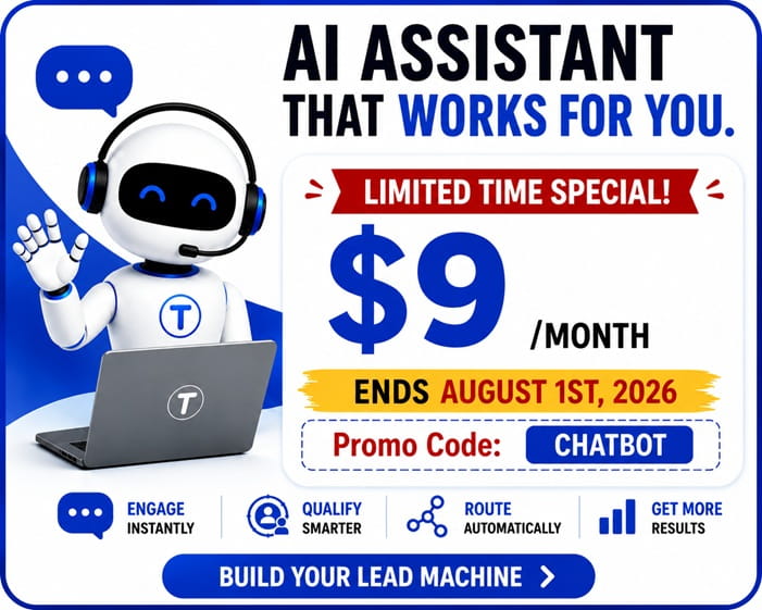 TAPNET AI Assistant limited time special 9 per month ends hero august 1