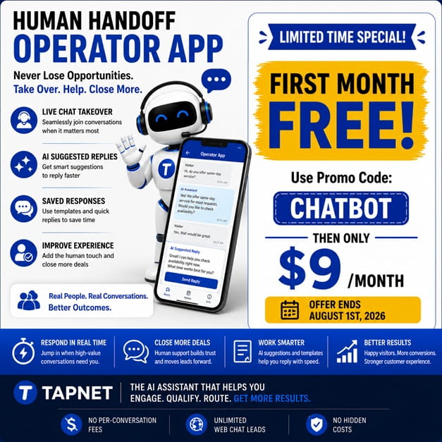 Human handoff Operator app promotional